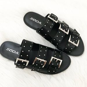 Shoes - Studded Belt Sandals Shoes - Studded Belt Sandals